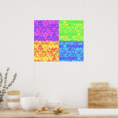 Rainbow-Bubble-Packung Pop Art Poster (Küche)