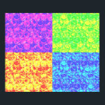 Rainbow-Bubble-Packung Pop Art Poster<br><div class="desc">Pop Art Bubble Wrapper Muster in Regenbogenfarben</div>