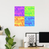 Rainbow-Bubble-Packung Pop Art Poster (Heimbüro)