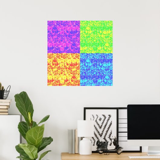Rainbow-Bubble-Packung Pop Art Poster (Heimbüro)