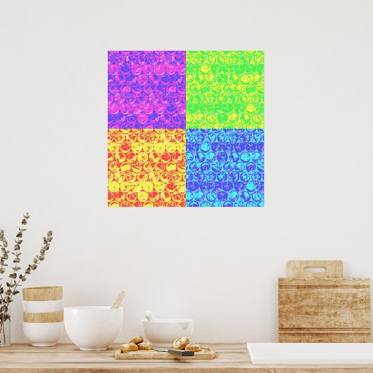 Rainbow-Bubble-Packung Pop Art Poster (Küche)