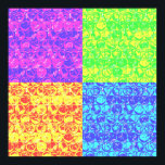 Rainbow-Bubble-Packung Pop Art Poster<br><div class="desc">Pop Art Bubble Wrapper Muster in Regenbogenfarben</div>