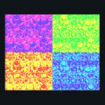 Rainbow-Bubble-Packung Pop Art Poster<br><div class="desc">Pop Art Bubble Wrapper Muster in Regenbogenfarben</div>