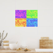 Rainbow-Bubble-Packung Pop Art Poster (Küche)