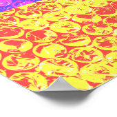Rainbow-Bubble-Packung Pop Art Poster (Ecke)