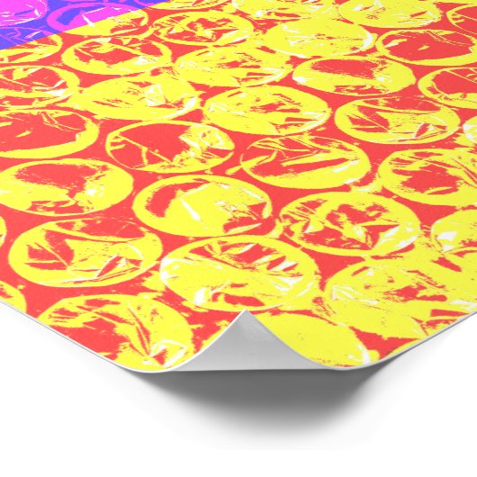 Rainbow-Bubble-Packung Pop Art Poster (Ecke)