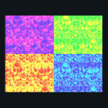 Rainbow-Bubble-Packung Pop Art Poster<br><div class="desc">Pop Art Bubble Wrapper Muster in Regenbogenfarben</div>