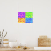 Rainbow-Bubble-Packung Pop Art Poster (Küche)