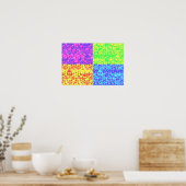 Rainbow-Bubble-Packung Pop Art Poster (Küche)