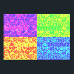 Rainbow-Bubble-Packung Pop Art Poster<br><div class="desc">Pop Art Bubble Wrapper Muster in Regenbogenfarben</div>