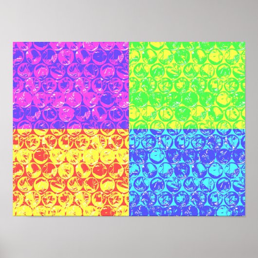 Rainbow-Bubble-Packung Pop Art Poster (Vorne)