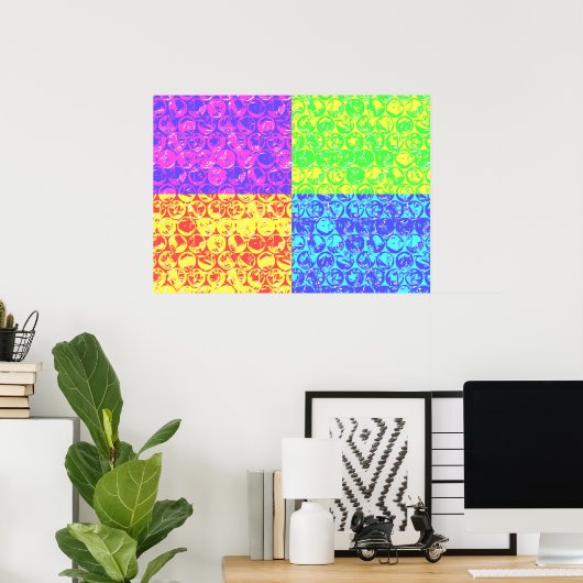Rainbow-Bubble-Packung Pop Art Poster (Heimbüro)