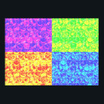 Rainbow-Bubble-Packung Pop Art Poster<br><div class="desc">Pop Art Bubble Wrapper Muster in Regenbogenfarben</div>
