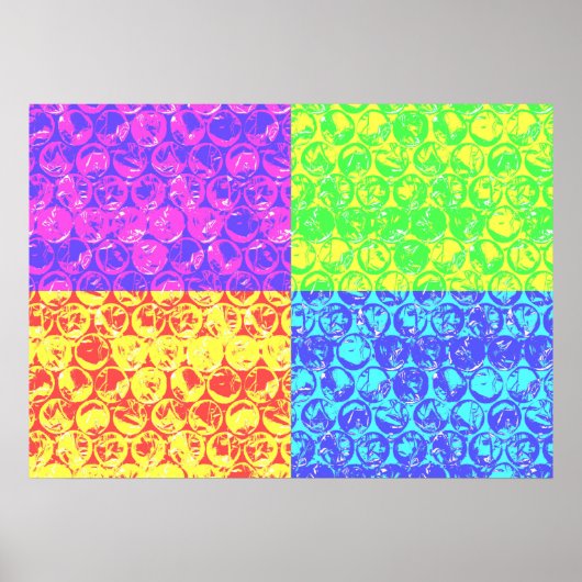Rainbow-Bubble-Packung Pop Art Poster (Vorne)