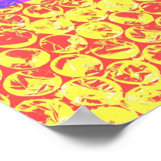 Rainbow-Bubble-Packung Pop Art Poster (Ecke)