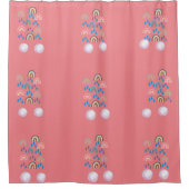 Rainbow Bubble Peach Dream Duschvorhang (Vorderseite)
