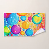 Rainbow Bubble Pop Art Badhandtuch Set (Handtuch)