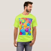 Rainbow Bubble Pop Art T-Shirt (Vorne ganz)