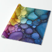 Rainbow Bubble Texture Fluid Art Geschenkpapier (Ungerollt)