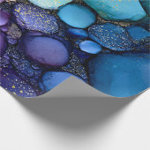 Rainbow Bubble Texture Fluid Art Geschenkpapier (Ecke)