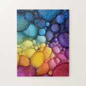 Rainbow Bubble Texture Fluid Art Puzzle (Vertikal)