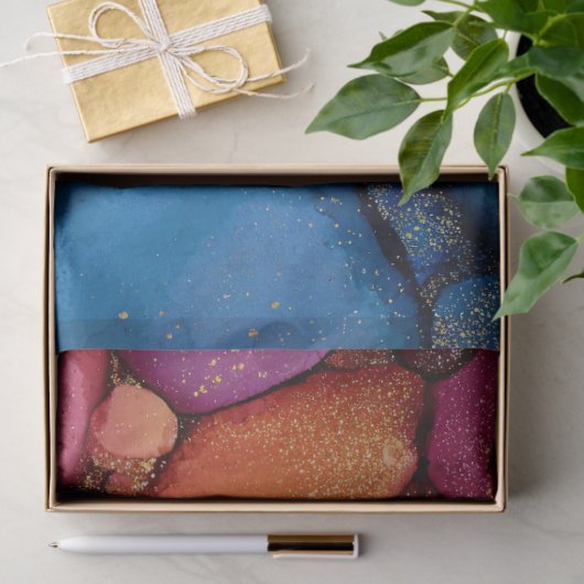 Rainbow Bubble Texture Fluid Art Seidenpapier (Geschenk)