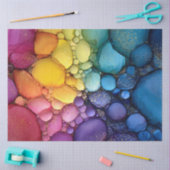 Rainbow Bubble Texture Fluid Art Seidenpapier (Basteln)