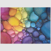 Rainbow Bubble Texture Fluid Art Seidenpapier (Vorderseite)