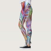 Rainbow Bubble Waves - Abstraktes Muster L Leggings (Links)