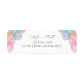 Rainbow Bubbles Baby Dusche Rücksendeadresse (Vorne)