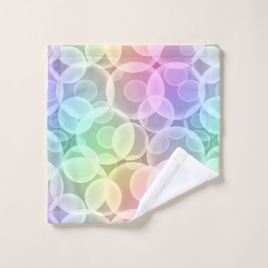 Rainbow Bubbles Badhandtuch Set (Waschlappen)