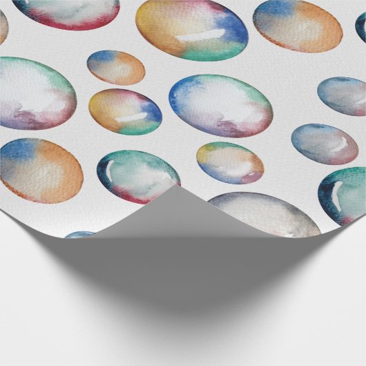 Rainbow Bubbles Geschenkpapier (Ecke)