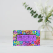 Rainbow Bubbles II RF Business Card Visitenkarte (Stehend Vorderseite)