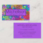 Rainbow Bubbles II RF Business Card Visitenkarte (Vorne/Hinten)
