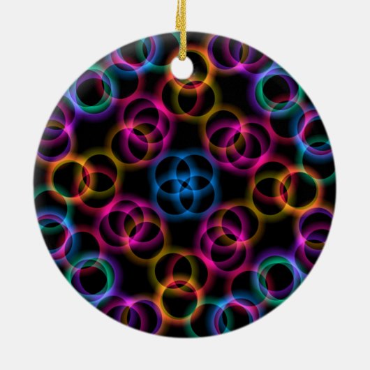 Rainbow Bubbles Keramik Ornament (Hinten)