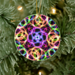 Rainbow Bubbles Keramik Ornament