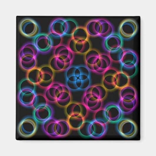 Rainbow Bubbles Magnet (Vorne)