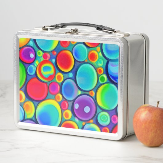 Rainbow Bubbles Metall Brotdose (Beispiel)