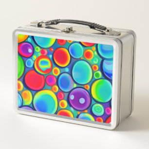 Rainbow Bubbles Metall Brotdose