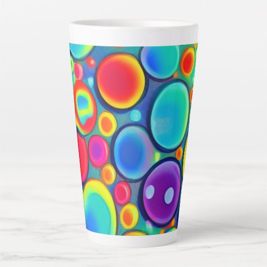 Rainbow Bubbles Milchtasse (Vorderseite)