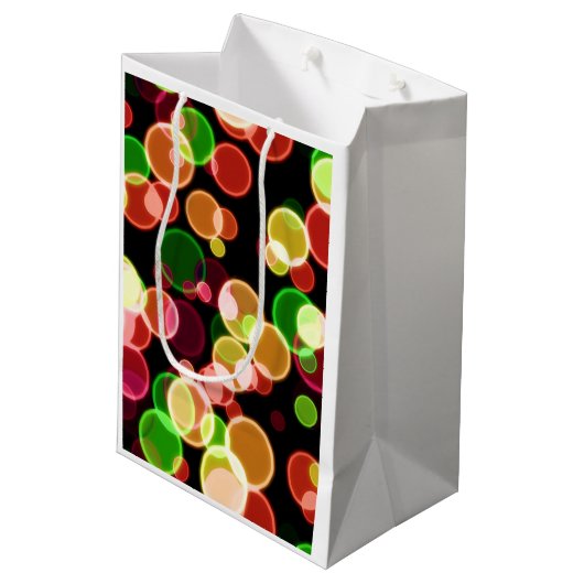 Rainbow Bubbles Mittlere Geschenktüte (Rückseite Schrägansicht)