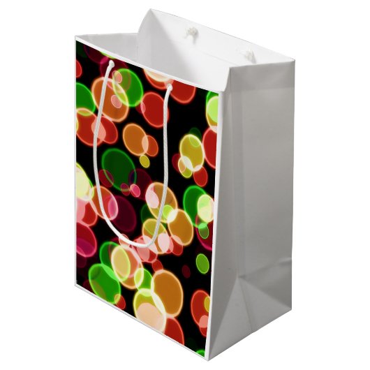 Rainbow Bubbles Mittlere Geschenktüte (Vorderseite Schrägansicht)