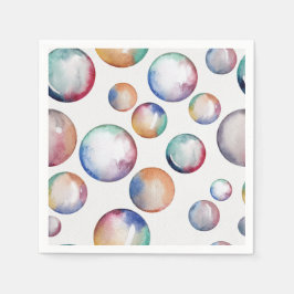 Rainbow Bubbles Napkin Serviette