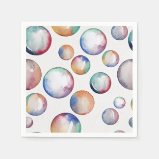 Rainbow Bubbles Napkin Serviette