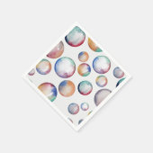 Rainbow Bubbles Napkin Serviette (Ecke)