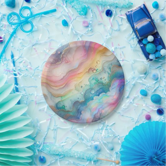 Rainbow Bubbles Papier & Party Teller (Party)