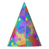 Rainbow Bubbles Party Partyhütchen (Rückseite)