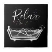 Rainbow Bubbles X-Ray Skeleton Bath Keramik Tile Fliese (Vorderseite)
