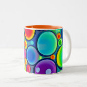 Rainbow Bubbles Zweifarbige Tasse (VorderseiteRechts)