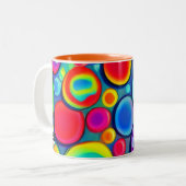Rainbow Bubbles Zweifarbige Tasse (Vorderseite Links)